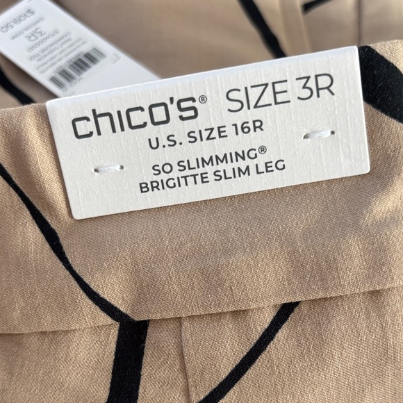 Chico's Brigitte™ Golden Leaf Slim Ankle Pants 16R - Picture 5 of 6